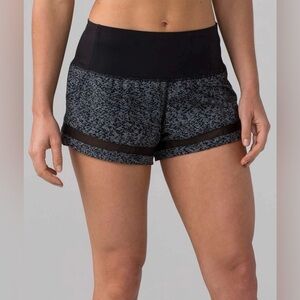 Lululemon Pace Perfect 3” Women's Black and Gray Shorts